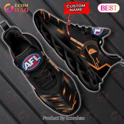 AFL Greater Western Sydney Giants Custom Name Black Orange Max Soul Shoes