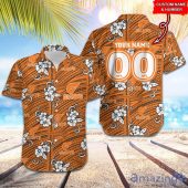 AFL Greater Western Sydney Giants Custom Name Number Tribal Hawaiian Shirt