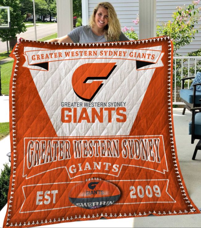 AFL Greater Western Sydney Giants EST 2009 Quilt Blanket