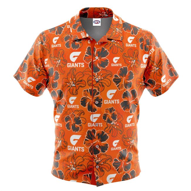 AFL Greater Western Sydney Giants Floral Hawaiian Shirt