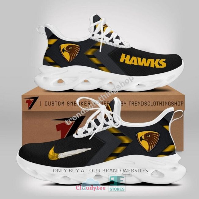 AFL Hawthorn Hawks Black Yellow Max Soul Shoes
