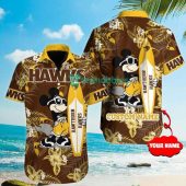 AFL Hawthorn Hawks Custom Name Mickey Hawaiian Shirt