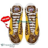 Afl Hawthorn Hawks Custom Name Yellow Brown Air Jordan 13 Shoes V3 3000.jpeg - demo10