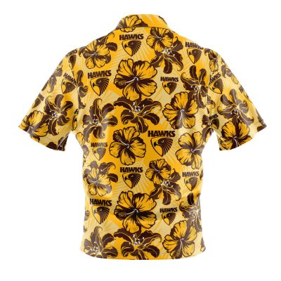 AFL Hawthorn Hawks Floral Hawaiian Shirt