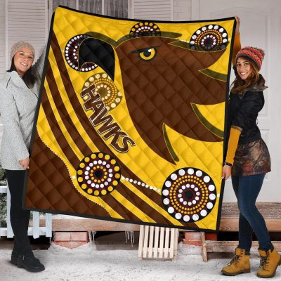 AFL Hawthorn Hawks Indigenous Quilt Blanket