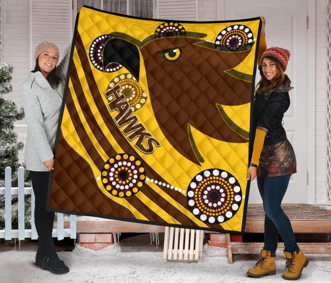 AFL Hawthorn Hawks Indigenous Quilt Blanket