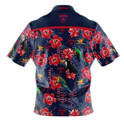 AFL Melbourne Demons Custom Name Number Hawaiian Shirt V1