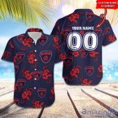 AFL Melbourne Demons Custom Name Number Tribal Hawaiian Shirt