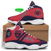 AFL Melbourne Demons Custom Name Red Navy Air Jordan 13 Shoes