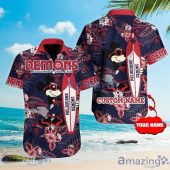 AFL Melbourne Demons Custom Name x Mickey Hawaiian Shirt