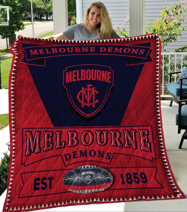 AFL Melbourne Demons EST 1859 Quilt Blanket