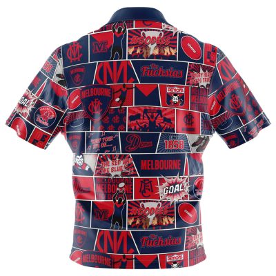 AFL Melbourne Demons Fanatics Hawaiian Shirt