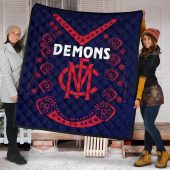 Afl Melbourne Demons Indigenous Quilt Blanket 3142.jpg - demo10