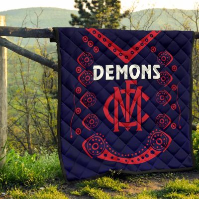 AFL Melbourne Demons Indigenous Quilt Blanket