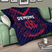 Afl Melbourne Demons Indigenous Quilt Blanket 3205.jpg - demo10