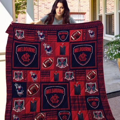 AFL Melbourne Demons Quilt Blanket V1