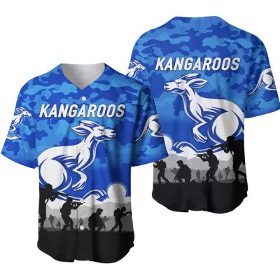 AFL North Melbourne Kangaroos ANZAC Day Baseball Jersey