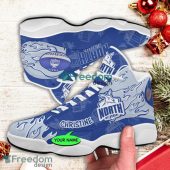 Afl North Melbourne Kangaroos Custom Name Fire Air Jordan 13 Shoes 0140.jpeg - demo10