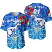 AFL North Melbourne Kangaroos Custom Text Number Indigenous Baseball Jersey
