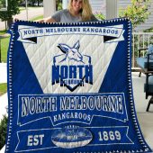 AFL North Melbourne Kangaroos EST 1869 Quilt Blanket