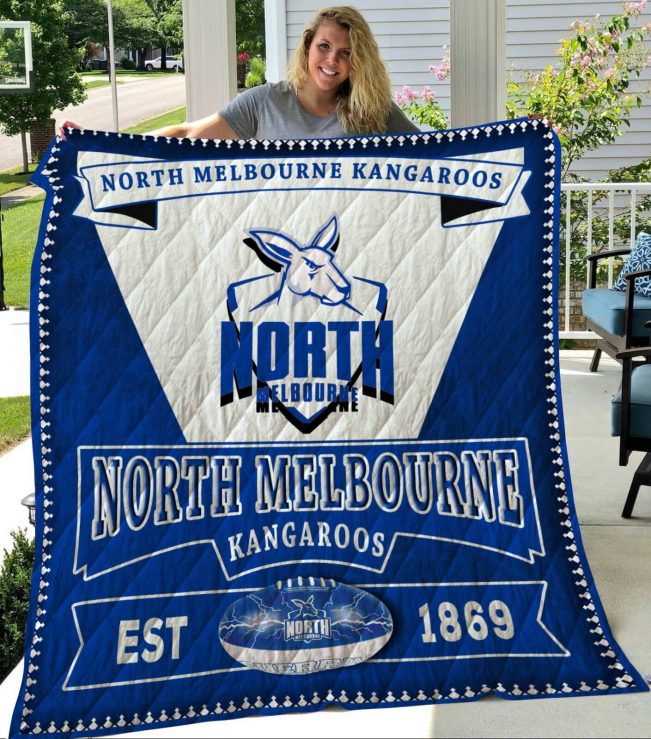 AFL North Melbourne Kangaroos EST 1869 Quilt Blanket