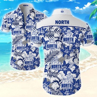 AFL North Melbourne Kangaroos Floral Hawaiian Shirt V1
