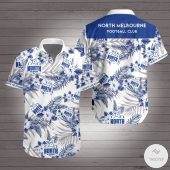 AFL North Melbourne Kangaroos Floral Hawaiian Shirt V2