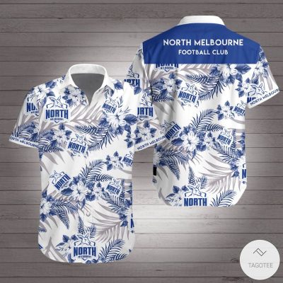 AFL North Melbourne Kangaroos Floral Hawaiian Shirt V2