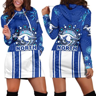 AFL North Melbourne Kangaroos Indigenous Women Hoodie Dress V2