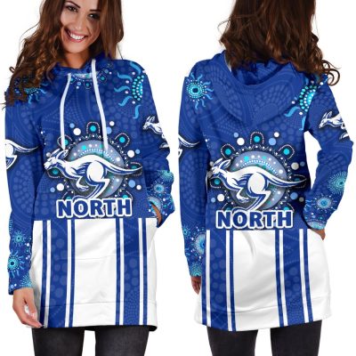 AFL North Melbourne Kangaroos Indigenous Women Hoodie Dress V2