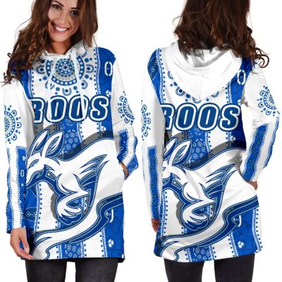 AFL North Melbourne Kangaroos Indigenous Women Hoodie Dress V3