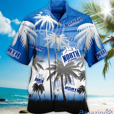 AFL North Melbourne Kangaroos Palm Trees Beach Hawaiian Shirt V2