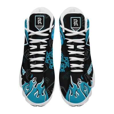 AFL Port Adelaide Custom Name Black Air Jordan 13 Shoes V2