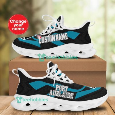 AFL Port Adelaide Custom Name Black Max Soul Shoes