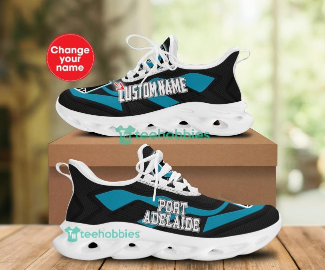 AFL Port Adelaide Custom Name Black Max Soul Shoes