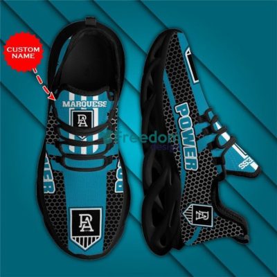 AFL Port Adelaide Custom Name Blue Black Max Soul Shoes