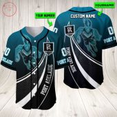 AFL Port Adelaide Custom Name Number Mascot Baseball Jersey V2