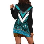 Afl Port Adelaide Indigenous Teal Black Women Hoodie Dress V2 2023.jpg - demo10