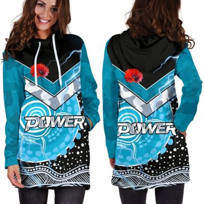 AFL Port Adelaide Lightning Teal Black Women Hoodie Dress