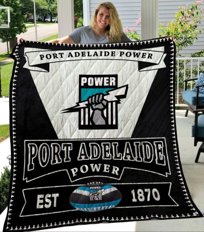 AFL Port Adelaide Power EST 1870 Quilt Blanket