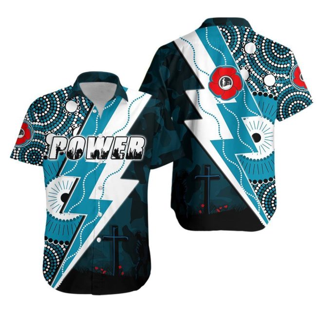 AFL Port Adelaide Power Indigenous Hawaiian Shirt V3