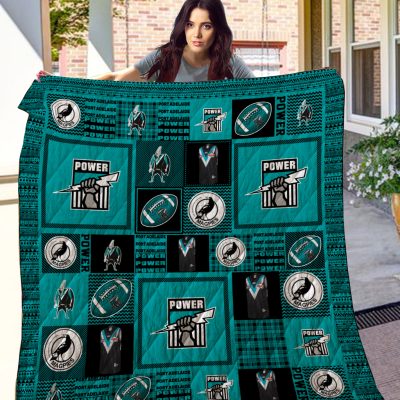 AFL Port Adelaide Power Quilt Blanket V1