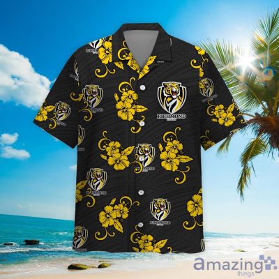 AFL Richmond Tigers Custom Name Number Tribal Hawaiian Shirt