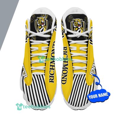AFL Richmond Tigers Custom Name Striped Air Jordan 13 Shoes