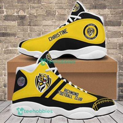 AFL Richmond Tigers Custom Name Yellow Black Air Jordan 13 Shoes