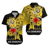 AFL Richmond Tigers Lest We Forget Hawaiian Shirt