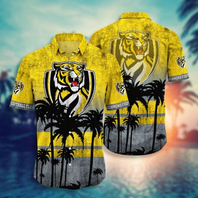 AFL Richmond Tigers Palm Tree Hawaiian Shirt V3