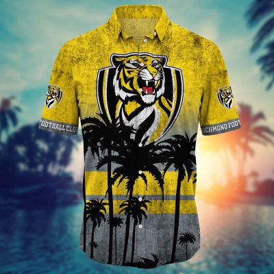 AFL Richmond Tigers Palm Tree Hawaiian Shirt V3