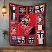 AFL St Kilda Saints Bradley Hill No 8 Quilt Blanket