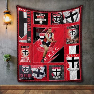 AFL St Kilda Saints Bradley Hill No 8 Quilt Blanket